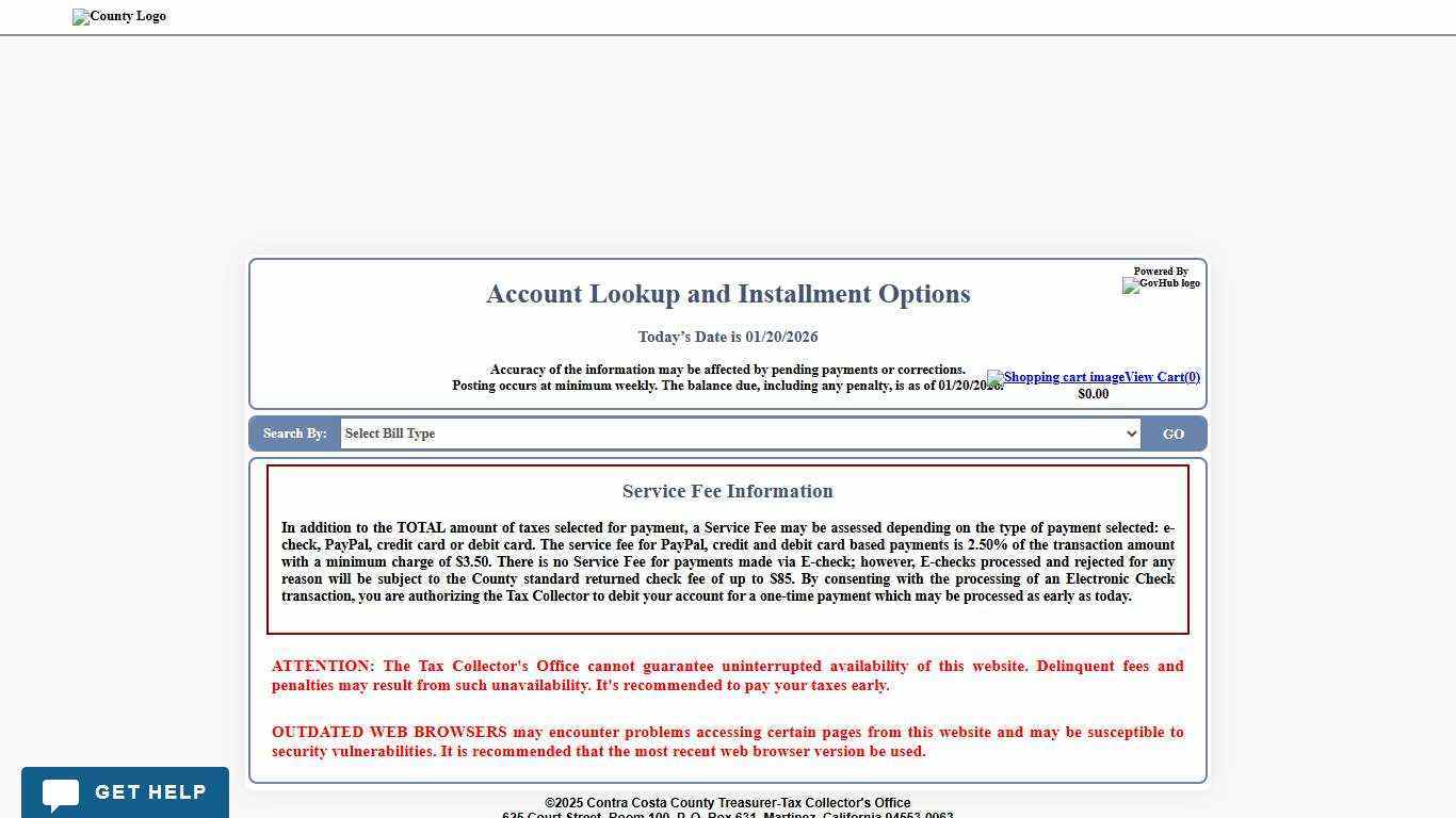 Tax Lookup | Contra Costa County Treasurer and Tax Collector